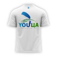 Футболка белая с принтом унисекс артикул FUT021
